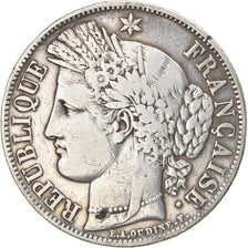 Moneta, Francia, Cérès, 5 Francs, 1849, Paris, MB+, Argento, KM:761.1