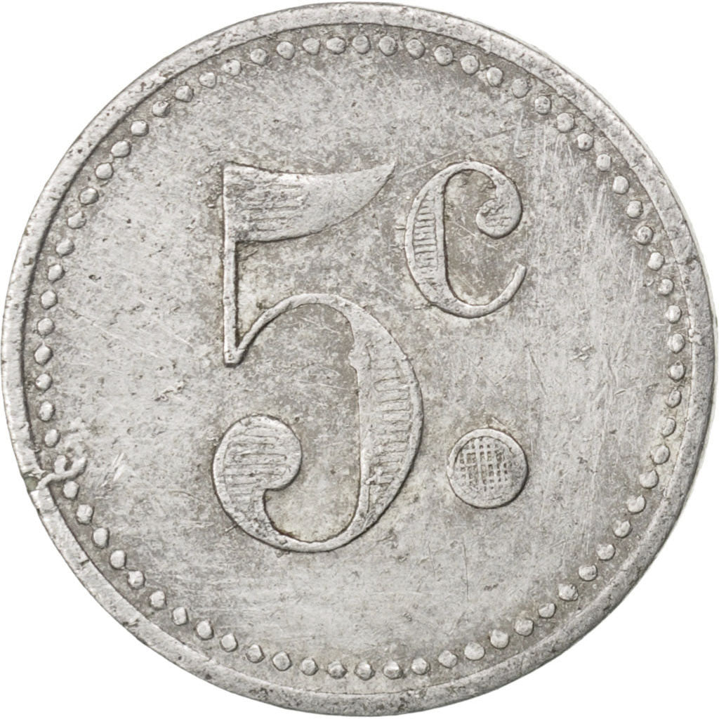 France, 5 Centimes, 1920, EF(40-45), Aluminium, Elie #10.1, 0.87
