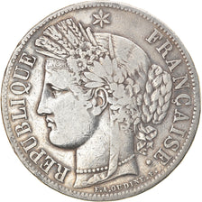 Moeda, França, Cérès, 5 Francs, 1849, Paris, VF(30-35), Prata, KM:761.1