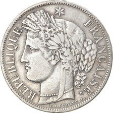 Moneta, Francia, Cérès, 5 Francs, 1849, Paris, BB, Argento, KM:761.1