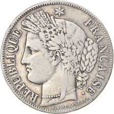 Moneta, Francia, Cérès, 5 Francs, 1850, Paris, BB, Argento, KM:761.1