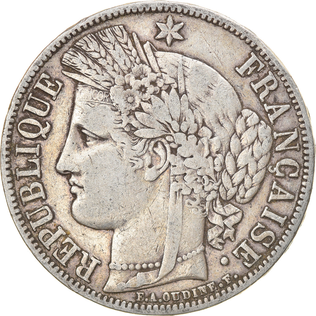 Münze, Frankreich, Cérès, 5 Francs, 1850, Paris, SS, Silber, KM:761.1