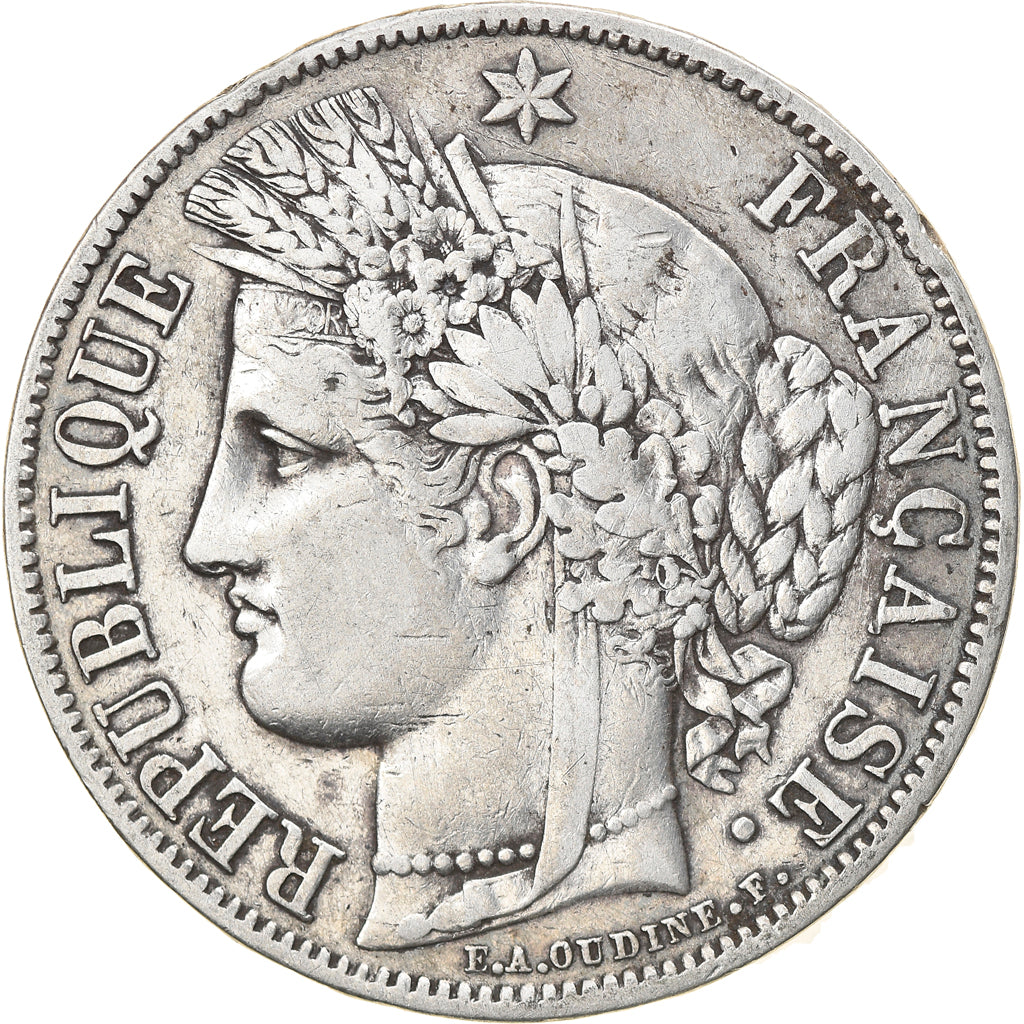 Münze, Frankreich, Cérès, 5 Francs, 1851, Paris, SS, Silber, KM:761.1