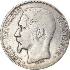 Moeda, França, Napoléon III, 5 Francs, 1852, Paris, VF(20-25), Prata, KM:773.1
