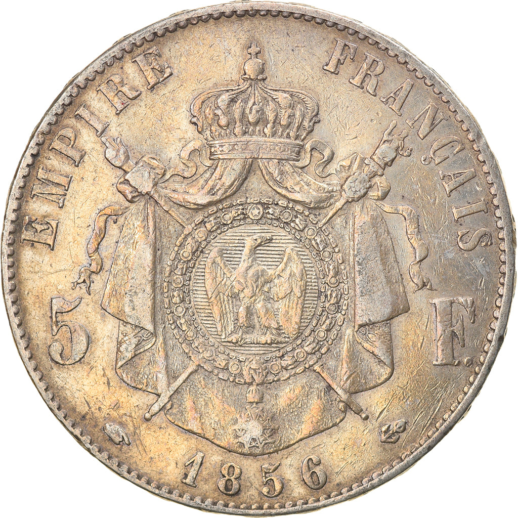 Munten, Frankrijk, Napoleon III, Napoléon III, 5 Francs, 1856, Paris, FR+