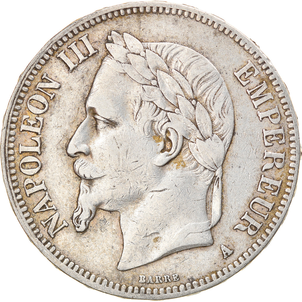 Moneta, Francia, Napoleon III, Napoléon III, 5 Francs, 1868, Paris, BB