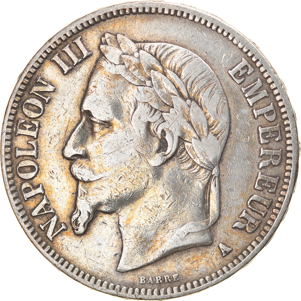 Coin, France, Napoleon III, Napoléon III, 5 Francs, 1869, Paris, EF(40-45)