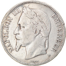 Munten, Frankrijk, Napoleon III, Napoléon III, 5 Francs, 1870, Paris, FR+