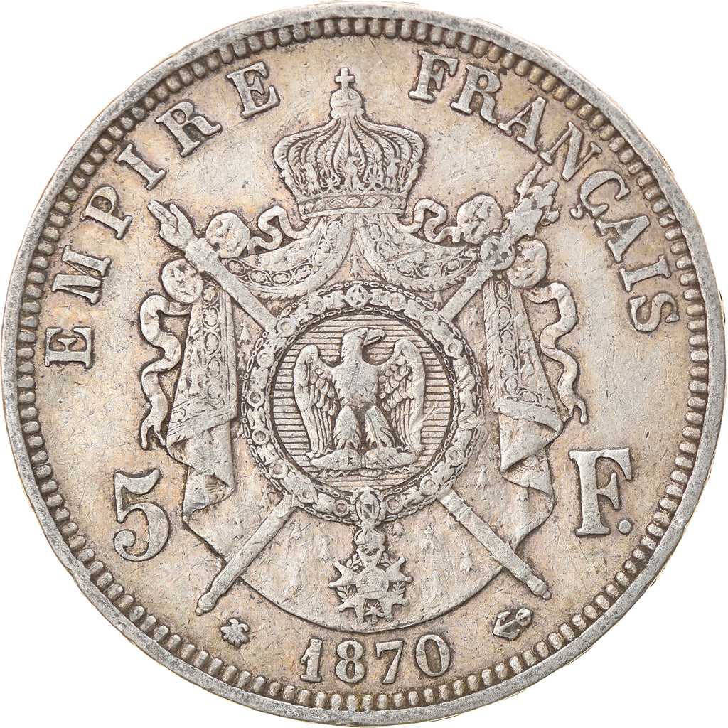 Münze, Frankreich, Napoleon III, Napoléon III, 5 Francs, 1870, Paris, SS