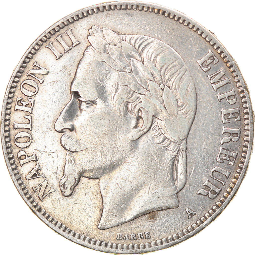 Moeda, França, Napoleon III, Napoléon III, 5 Francs, 1870, Paris, EF(40-45)