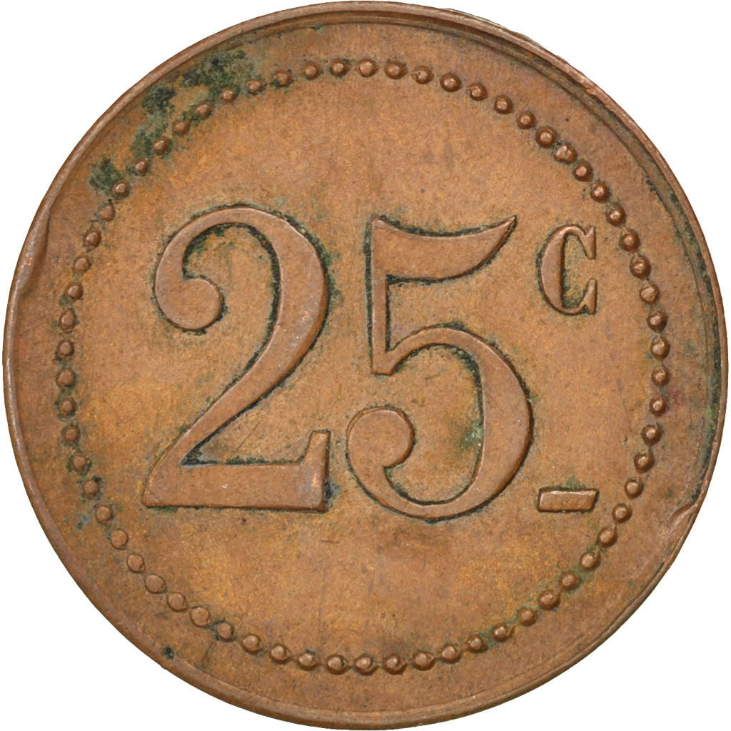 Coin, France, 25 Centimes, EF(40-45), Copper, Elie:10.3
