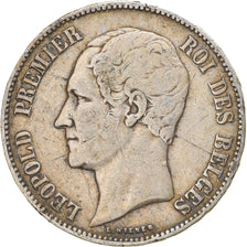 Moneta, Belgio, Leopold I, 5 Francs, 5 Frank, 1865, Point après F, MB+