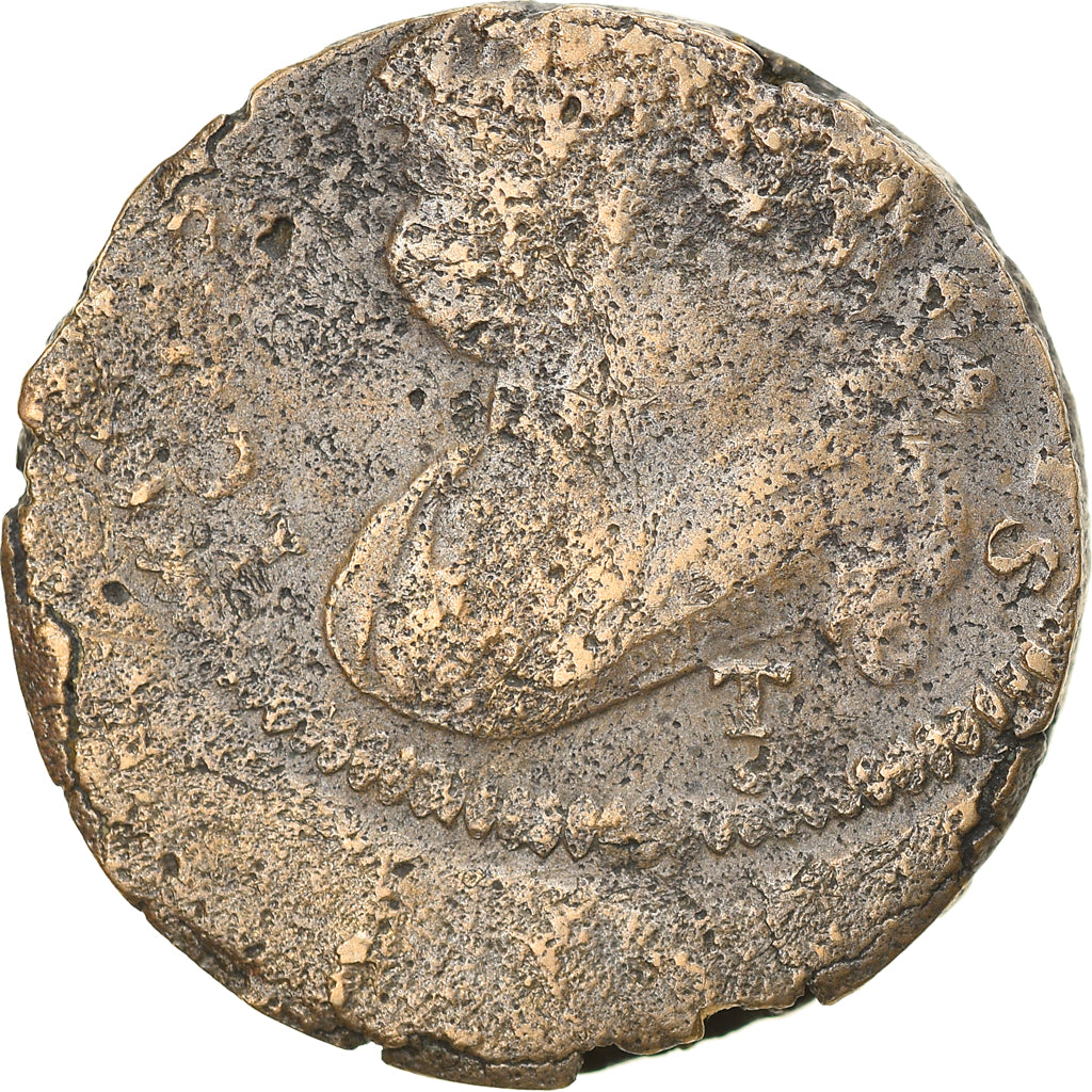 Moneta, Francja, Louis XVI, 12 Deniers, 1792, Saumur, frappe médaille +