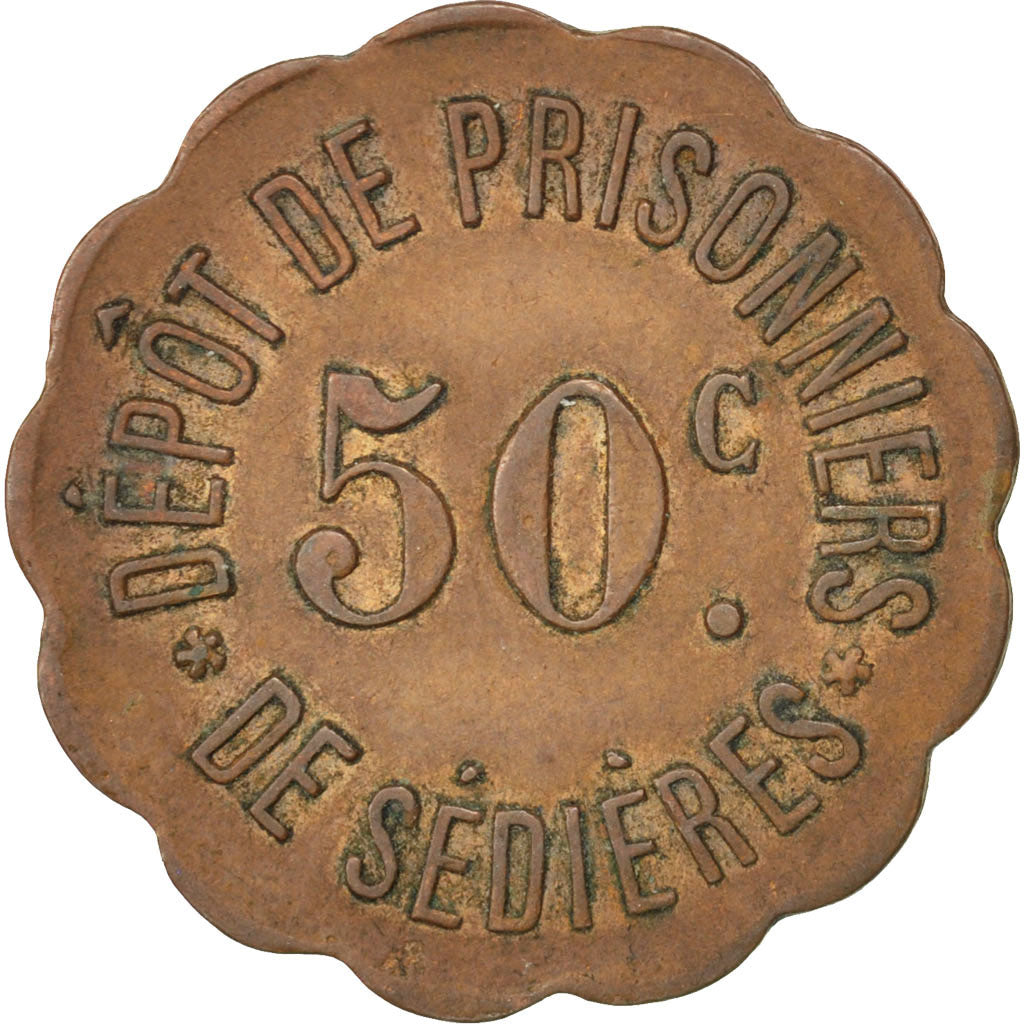 France, 50 Centimes, EF(40-45), Copper, Elie #10.4, 2.80