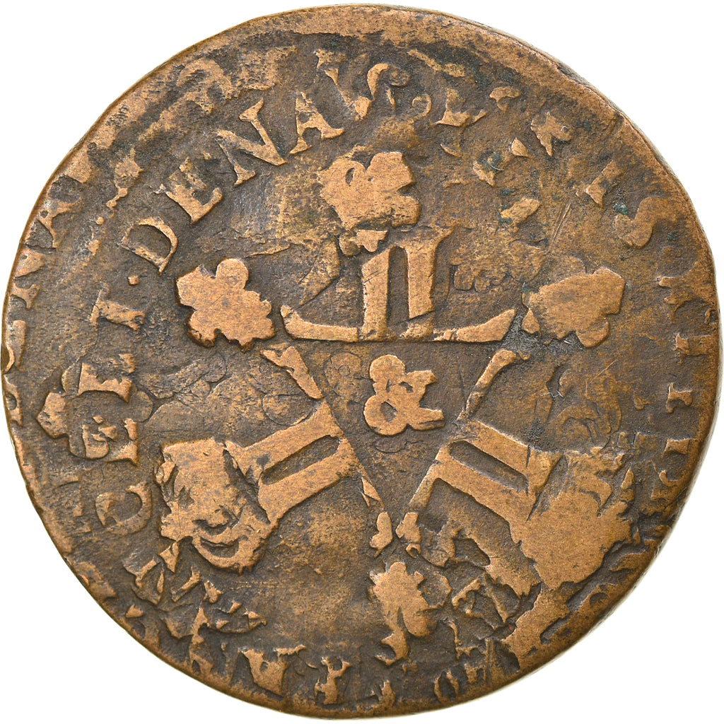 Moneta, Francja, Louis XIV, Six deniers dits « dardenne », 6 Deniers, 1710