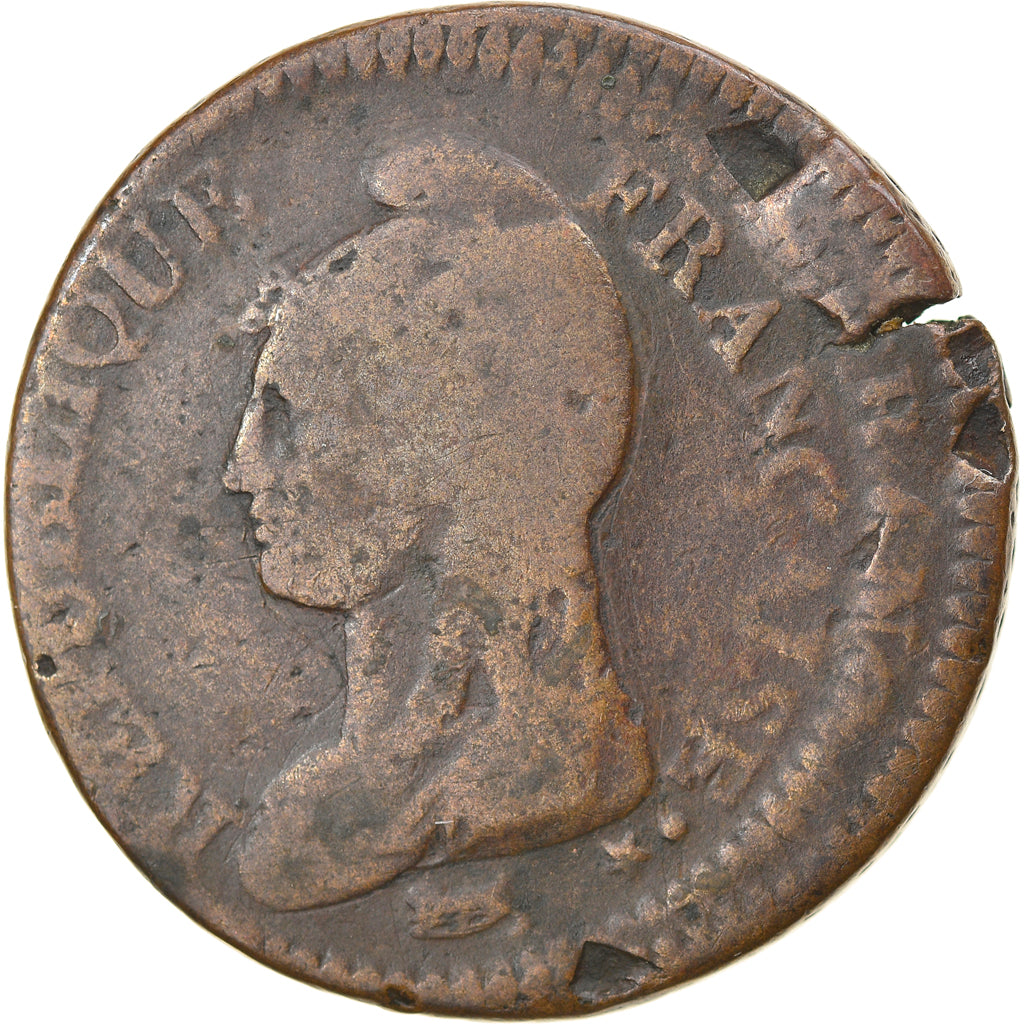 Coin, France, Dupré, Decime, AN 7, Paris, Double struck, VF(20-25), Bronze