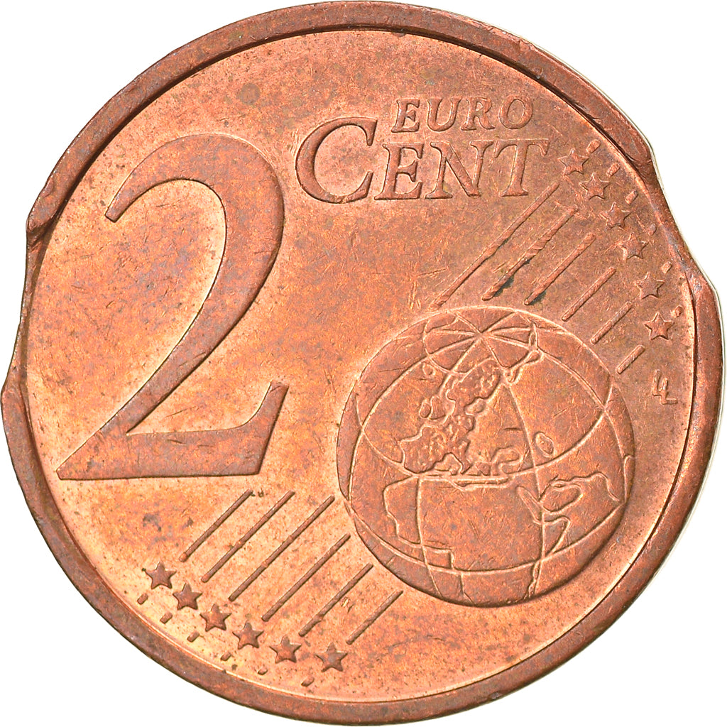 GERMANIA - REPUBBLICA FEDERALE, 2 Euro Cent, 2004, Karlsruhe, error double clip