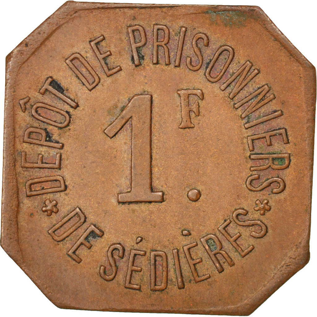 Coin, France, 1 Franc, EF(40-45), Copper, Elie:10.4