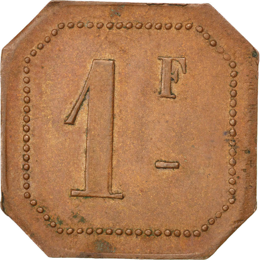 Coin, France, 1 Franc, EF(40-45), Copper, Elie:10.4