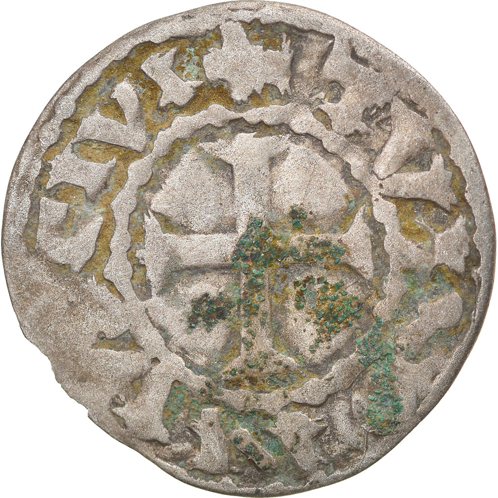 Moneta, Francia, Touraine, Denier, 1150-1200, Saint-Martin de Tours, B+