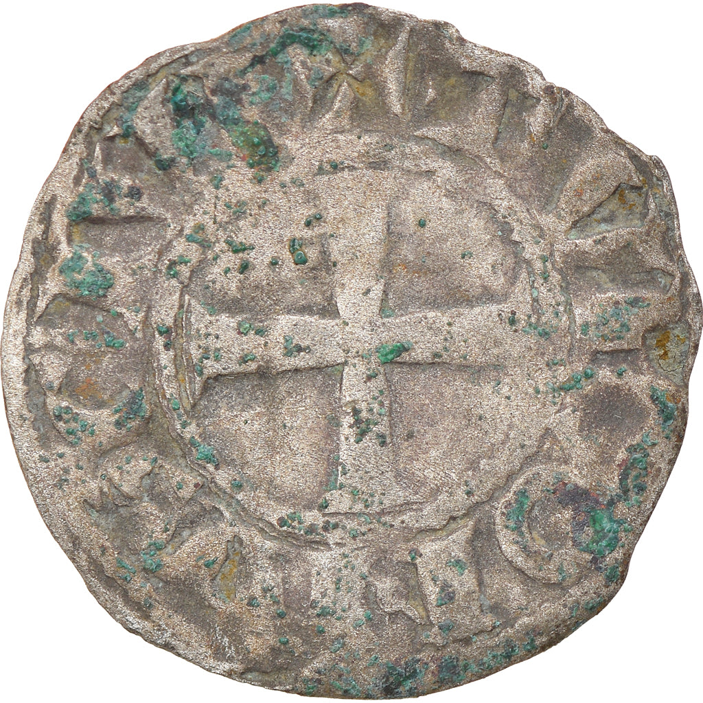Moneda, Francia, Touraine, Denier, 1150-1200, Saint-Martin de Tours, BC, Plata