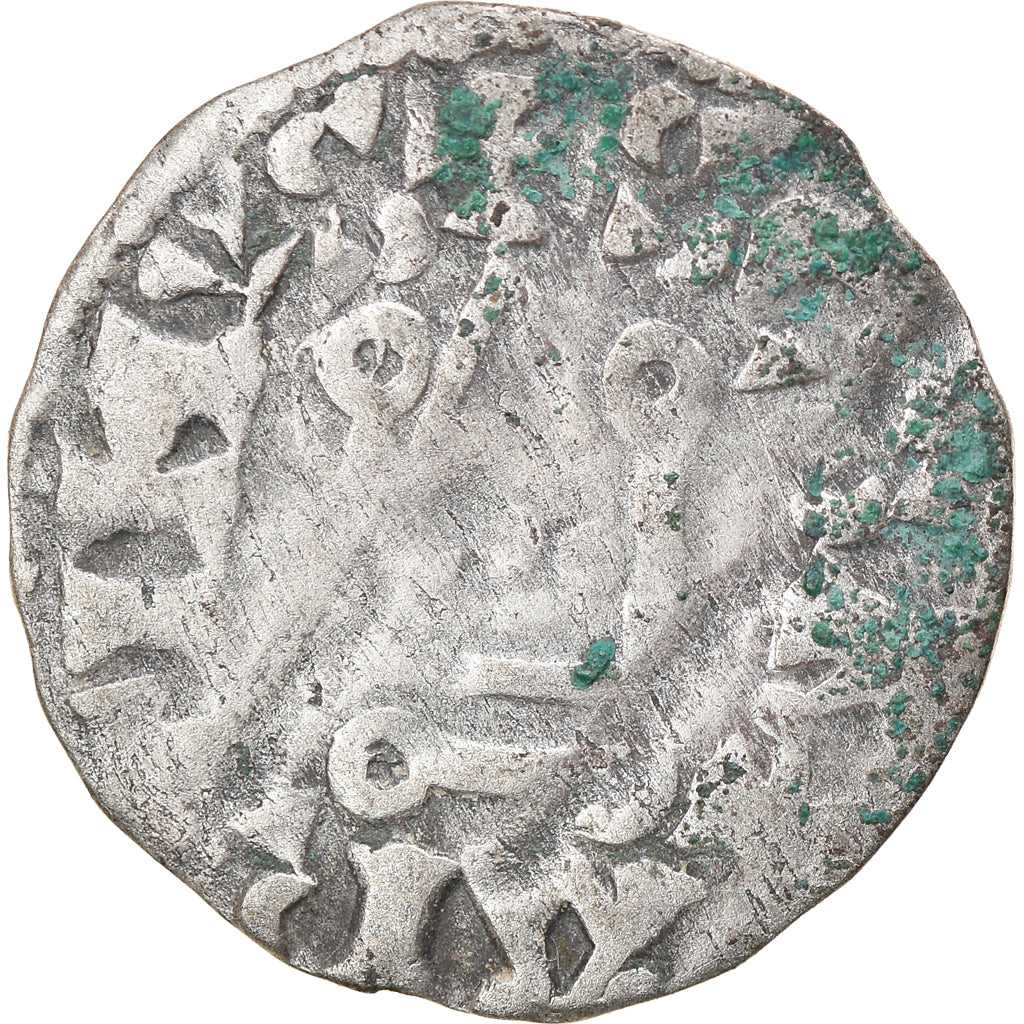 Moneta, Francja, Touraine, Denier, 1150-1200, Saint-Martin de Tours, VF(20-25)