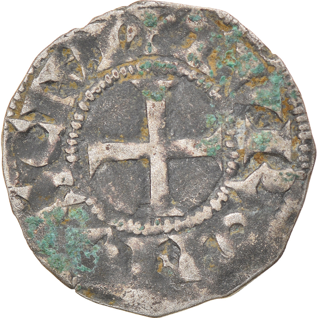 Moneda, Francia, Touraine, Denier, 1150-1200, Saint-Martin de Tours, BC+, Plata