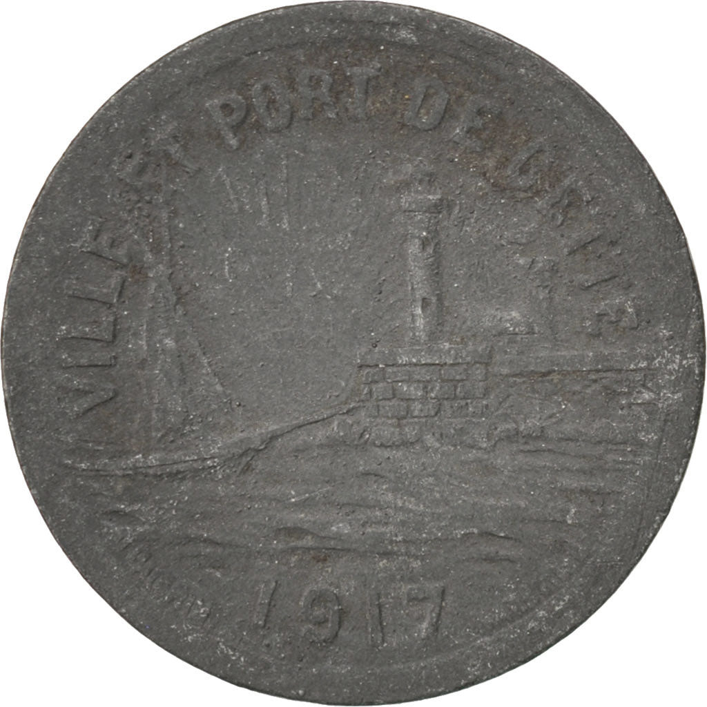 France, 5 Centimes, 1917, VF(20-25), Zinc, Elie #10.1b, 1.81