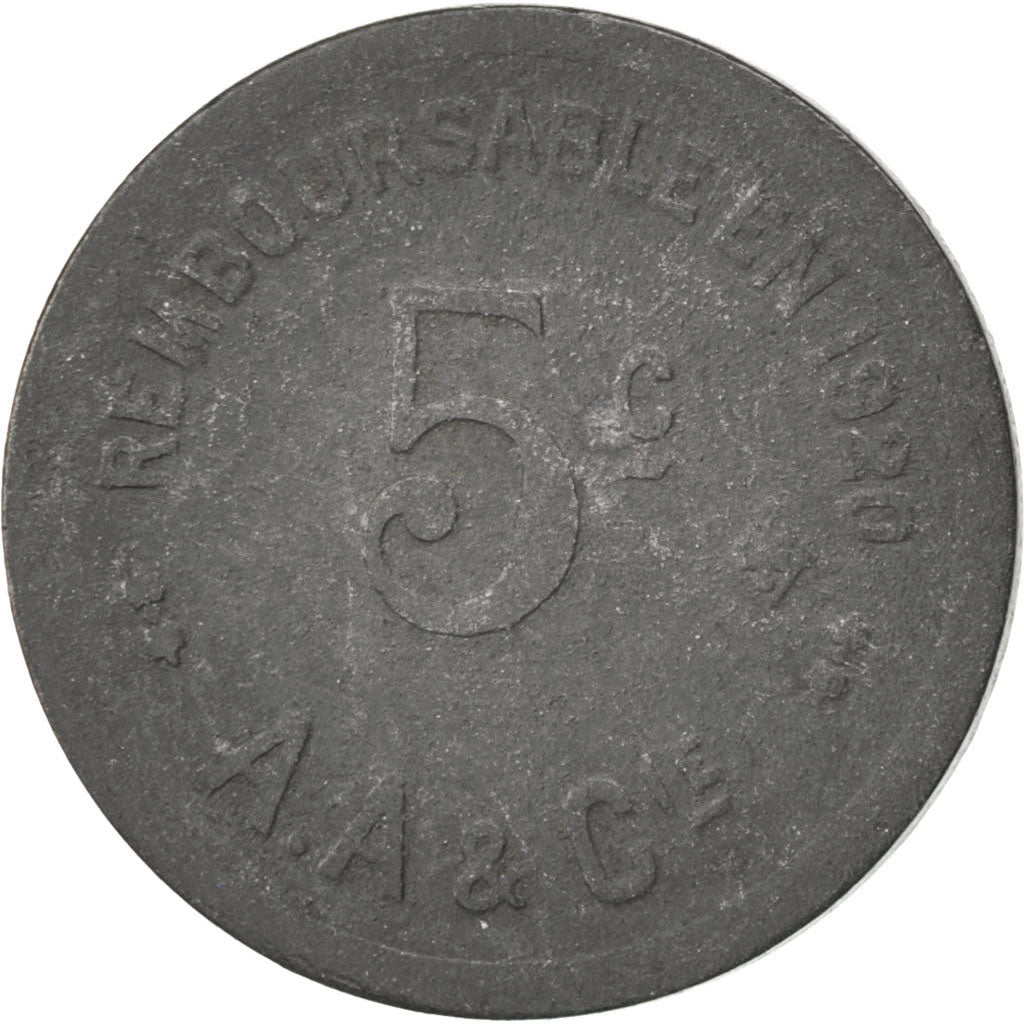 France, 5 Centimes, 1917, VF(20-25), Zinc, Elie #10.1b, 1.81