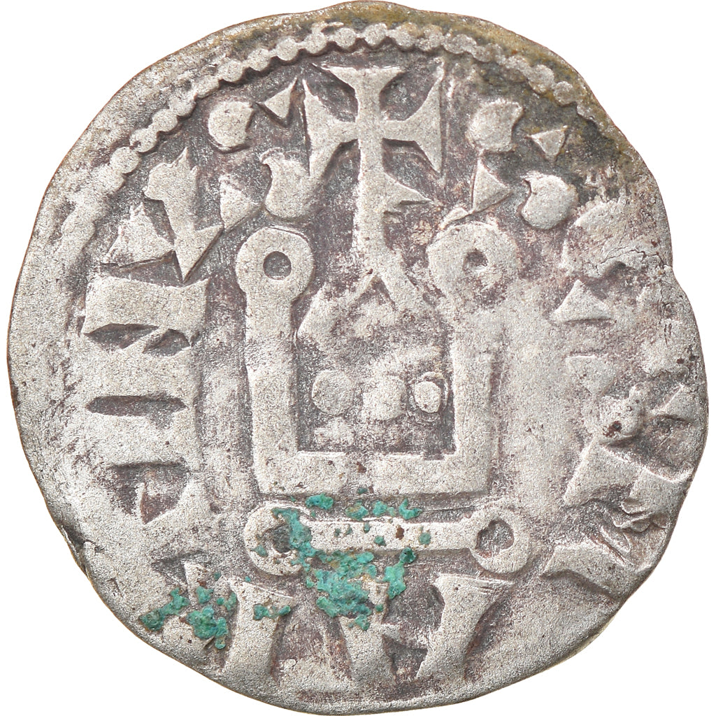 Moeda, França, Touraine, Denier, 1150-1200, Saint-Martin de Tours, VF(20-25)