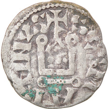 Moeda, França, Touraine, Denier, 1150-1200, Saint-Martin de Tours, VF(20-25)