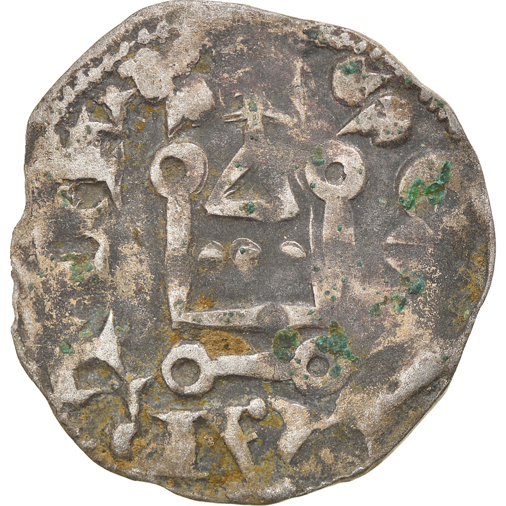 Moeda, França, Touraine, Denier, 1150-1200, Saint-Martin de Tours, VF(20-25)