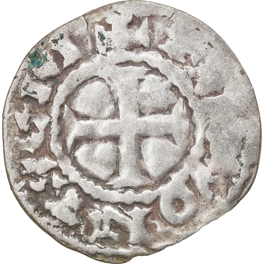 Moneta, Francja, Touraine, Denier, 1150-1200, Saint-Martin de Tours, VF(20-25)