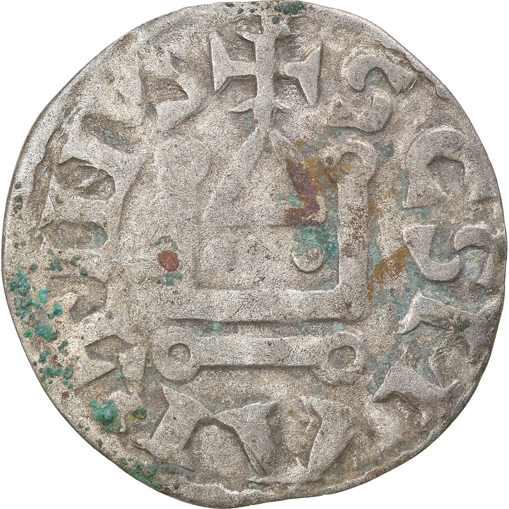 Moeda, França, Touraine, Denier, 1150-1200, Saint-Martin de Tours, VF(20-25)