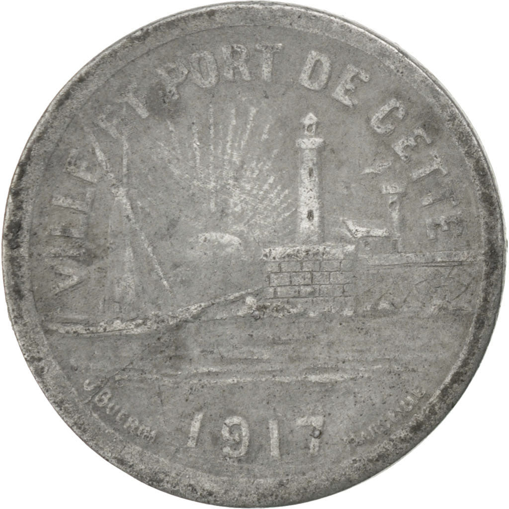 Francia, 10 Centimes, 1917, MB, Zinco, Elie:10.2a