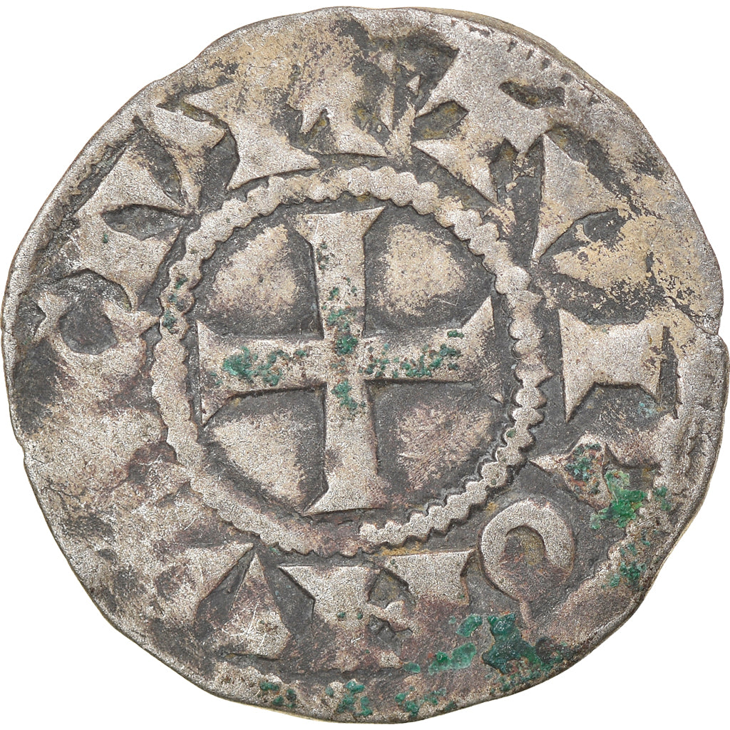 Moneta, Francia, Touraine, Denier, 1150-1200, Saint-Martin de Tours, MB