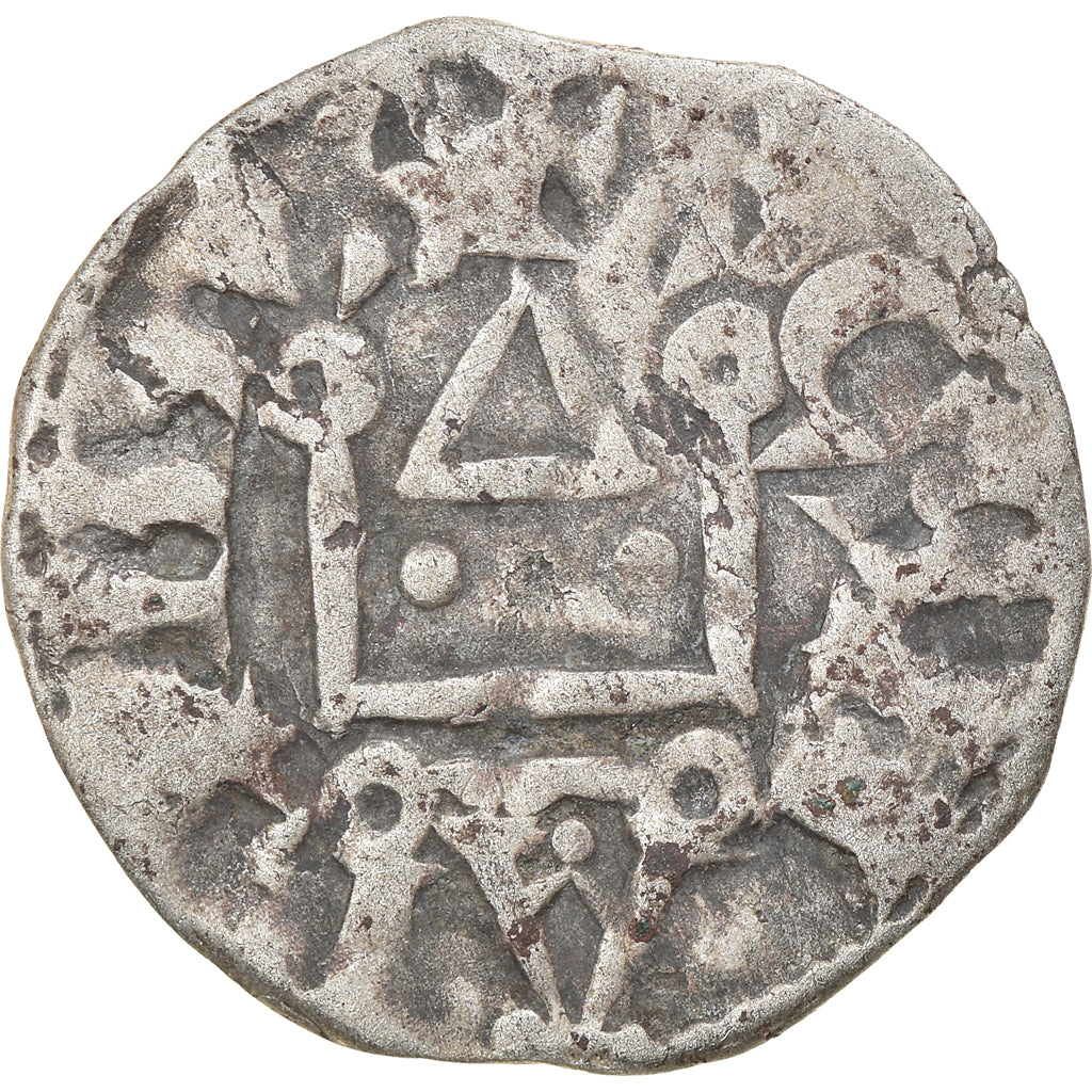 Moneta, Francia, Touraine, Denier, 1150-1200, Saint-Martin de Tours, MB