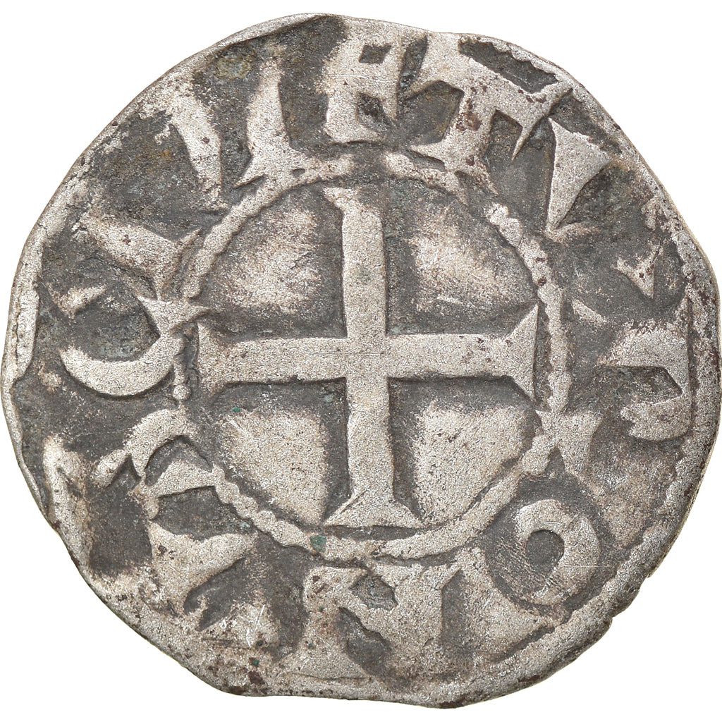 Moneta, Francia, Touraine, Denier, 1150-1200, Saint-Martin de Tours, MB