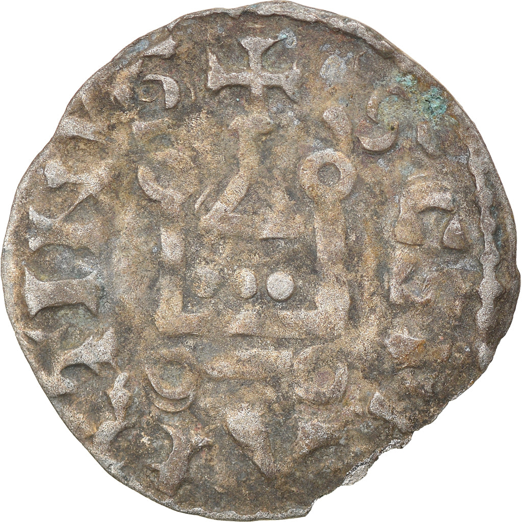Moeda, França, Touraine, Denier, 1150-1200, Saint-Martin de Tours, VF(20-25)