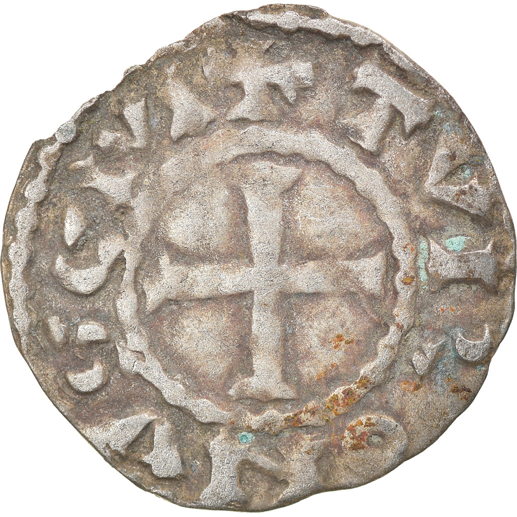 Moeda, França, Touraine, Denier, 1150-1200, Saint-Martin de Tours, VF(20-25)