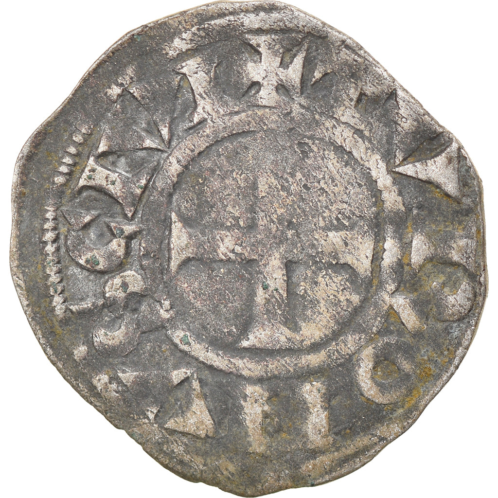 Moneta, Francja, Touraine, Denier, 1150-1200, Saint-Martin de Tours, VF(20-25)