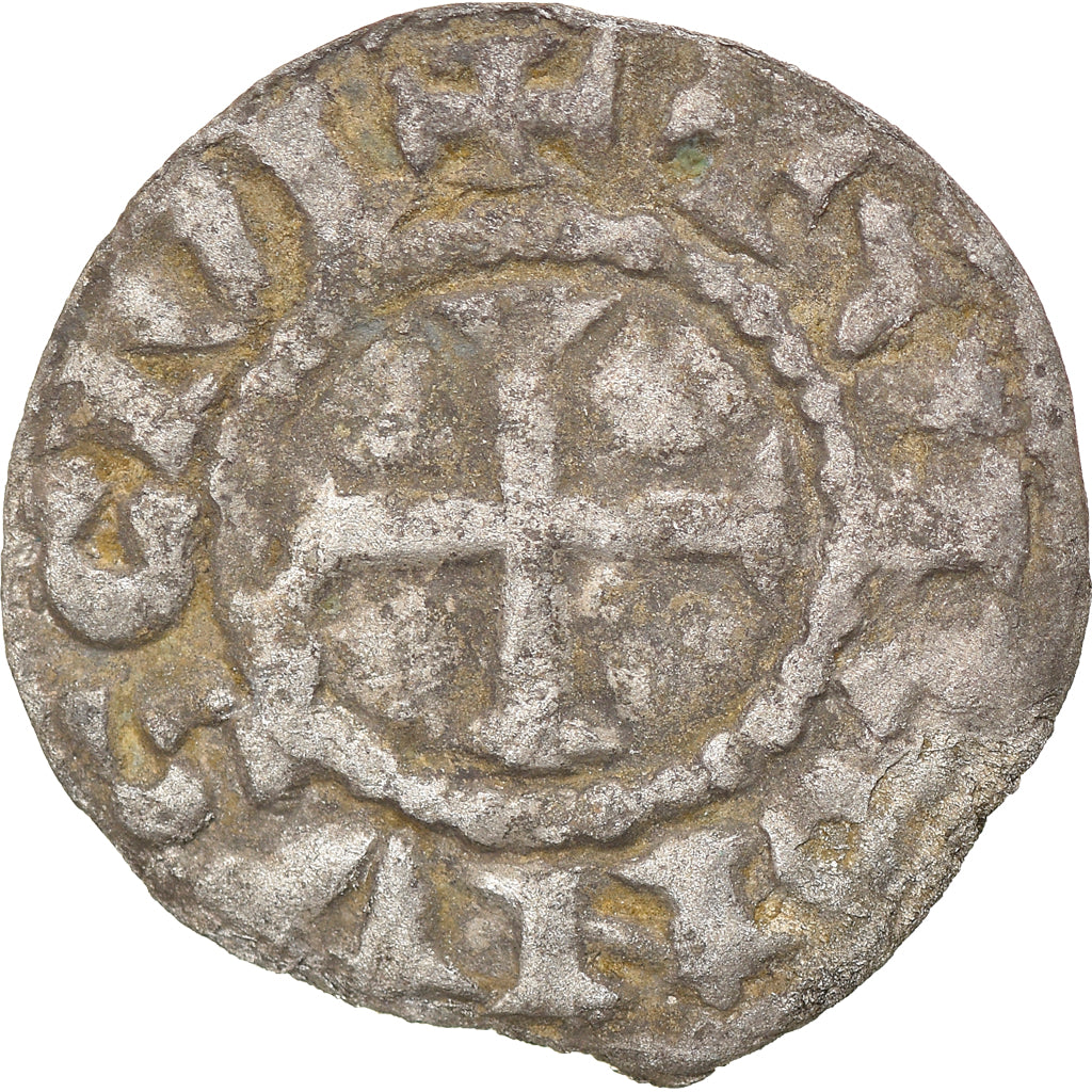 Moeda, França, Touraine, Denier, 1150-1200, Saint-Martin de Tours, VF(20-25)
