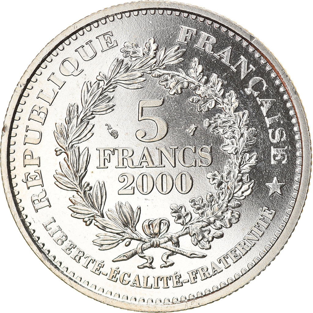 Moneta, Francia, Franc à cheval, 5 Francs, 2000, Paris, SPL+, Nichel placcato