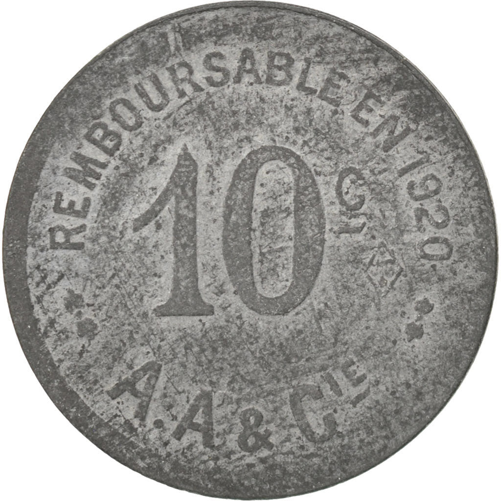 Sète, Ville et Port, 10 Centimes 1917, Elie 10.2a