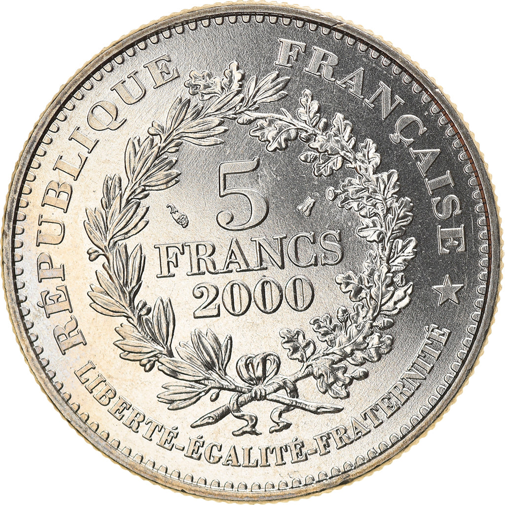 Munten, Frankrijk, Marianne du nouveau franc, 5 Francs, 2000, Paris, UNC