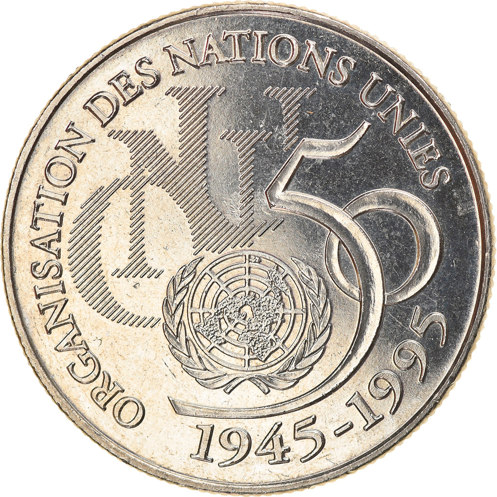 Münze, Frankreich, ONU, 5 Francs, 1995, Paris, UNZ, Nickel Clad Copper-Nickel