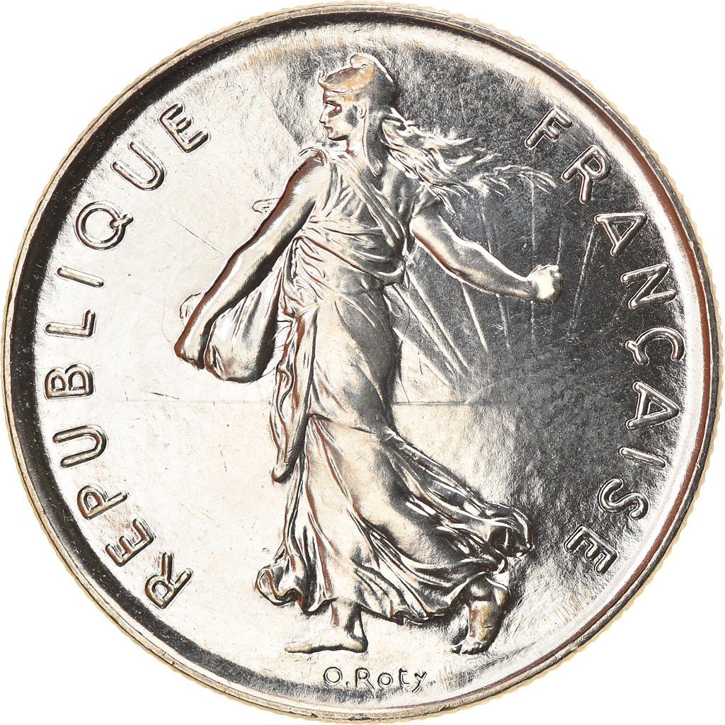 Coin, France, Semeuse, 5 Francs, 2001, Paris, MS(64), Nickel Clad Copper-Nickel