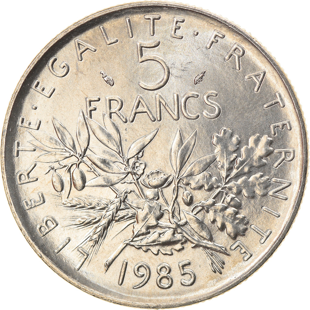 Moneta, Francia, Semeuse, 5 Francs, 1985, Paris, SPL+, Nichel placcato