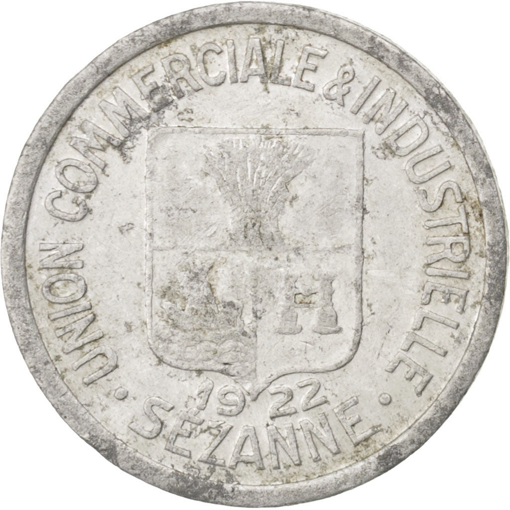 France, 5 Centimes, 1922, EF(40-45), Aluminium, Elie #10.1, 0.88
