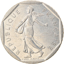 Moeda, França, Semeuse, 2 Francs, 1992, AU(55-58), Níquel, KM:942.1